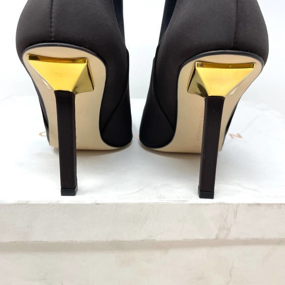 Good American Neoprene Pointed Toe Ankle Booties In Brown Size 10 New - Picture 6 of 9